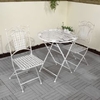Ellister Mercia Iron 2 Folding Chairs 70cm Circular Bistro Set