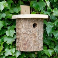 Natural Log Tit Nesting Box