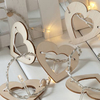Noma Wooden Heart String LED Twinkle Lights - 16 Warm White