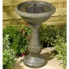 Smart Solar Gloucester Solar Birdbath - Bronze Finish
