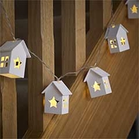 White House Battery Powered String Lights - 10 LEDs