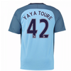 2016-17 Man City Home Shirt (Yaya Toure 42) - Kids