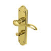 Aglio 800 Series Lever on Backplate - Polished Brass - Aglio 800 Series Bathroom Set 180 x 48mm - Polished Brass