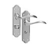 Aglio 800 Series Lever on Backplate - Polished Chrome - Aglio 800 Series Bathroom Set 180 x 48mm - Polished Chrome