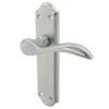 Aglio 800 Series Lever on Backplate - Satin Chrome - Aglio 800 Series Latch Set 180 x 48mm - Satin Chrome