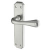 Eden Lever on a Backplate - Satin Chrome - Eden Lever Latch Set 180 x 41mm - Satin Chrome