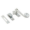 Hampstead Open Curl Range - Soft Satin Chrome - Hampstead Open Curl Hook & Plate Fastener - Soft Satin Chrome