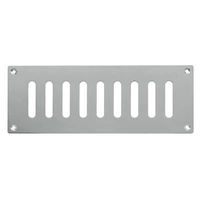 Plain Slotted Vent - Polished Chrome - Plain Slotted Vent - 242x165mm - 6600mm2 Free Air Flow - Polished Chrome