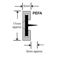 Sealmaster PEF Range - Sealmaster PEFA Wiping Seal Length 2100mm Satin Anodised Aluminium