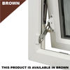 Surface Mounted Window Restrictor - Locking - Surface Mounted Window Restrictor Left Hand - Brown