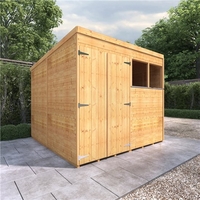 8x8 Expert Tongue and Groove Pent Workshop - Windowed - BillyOh