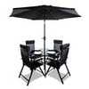 BillyOh Comfort 4 Seater Black Round Metal Garden Furniture Set