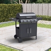 BillyOh Georgia Gas BBQ 4 Burner + Side Burner Inc Cover & Regulator Black 111x96x54cm - 4 Burner