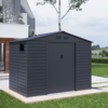 BillyOh Upton Apex Metal Shed - 9x6ft Grey