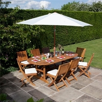 BillyOh Windsor 1.8-2.3m Oval Dining Set - 6 or 8 Seat Set with Chairs - Folding Chair x 8