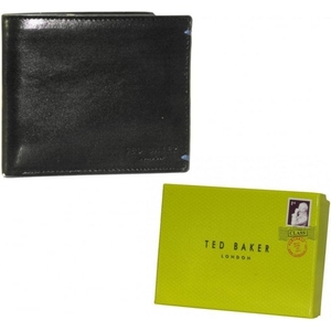 Edge Paint Bi-fold Leather Wallet,  Black