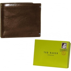 Edge Paint Bi-fold Leather Wallet,  Chocolate Brown