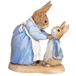 Mrs Rabbit,  Peter Rabbit Mrs Rabbit and Peter - 7cm Miniature Figurine