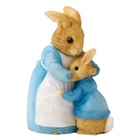 Peter Rabbit,  Mrs Rabbit Mrs Rabbit and Peter - 7.5cm Miniature Figurine