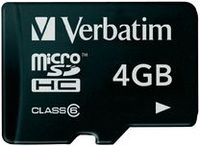 Verbatim 4gb Micro Sdhc Card Class 6