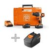 FEIN ASB18 18V COMBI HAMMER DRILL 2 X 40AH LIION BATTERIES