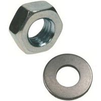 Hex Nuts and Washers M12 Bright Zinc Plated Pack of 6
