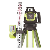 IMEX 66R LASER LEVEL KIT INCLUDES 5M METRE STAFF & FLAT TOP TRIPOD