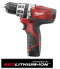 MILWAUKEE C12PD 12V COMBI HAMMER DRILL 2 X 15ah RED Lithiumion BATTERIES