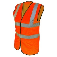 SCAN HIVIS WAISTCOAT ORANGE LARGE