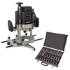 TREND T11ELK 12IN ROUTER 110V SUPPLIED IN CASE 35 PIECE CUTTER SET