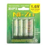Nickel-Zinc AA Rechargeable Batteries 4-Pack NickelZinc AA 4Pk