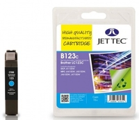Brother LC123 Cyan Remanufactured Ink Cartridge by JetTec - B123C