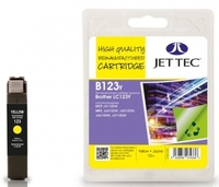 Brother LC123 Yellow Remanufactured Ink Cartridge by JetTec - B123Y