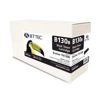 Brother TN130B Black Laser Toner Cartridge by JetTec - B130B