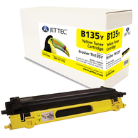 Brother TN135Y Yellow Laser Toner Cartridge by JetTec - B135Y