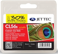 Canon CLI526 Black Remanufactured Ink Cartridge by JetTec CL56B