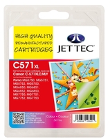 Canon CLI571 XL CMY Multipack Remanufactured Ink Cartridge by JetTec CL571 CMY