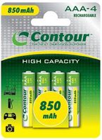 Contour AAA 850mAh Rechargeable Batteries - Pack of 4