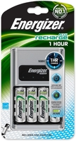 Energizer Rechargeable 1 Hour Battery Charger plus 4x 2300 mAh