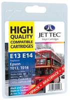 Epson T013 x 2 Black + T014 x 1 Colour MULTIPACK Compatible Ink Cartridge by JetTec - E13 E14
