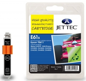 Epson T0611 Black Remanufactured Ink Cartridge by JetTec E61B