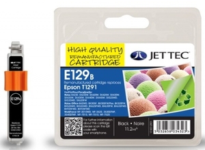 Epson T1291 Black Remanufactured Ink Cartridge by JetTec E129B