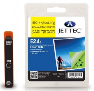 Epson T2421 Black Remanufactured Ink Cartridge by JetTec E24B