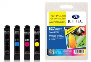Epson T2706 BCMY Multipack Remanufactured Ink Cartridge by JetTec - E27BCMY