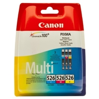 Genuine Multipack 3Colour Canon CLI526CMY Ink Cartridge 4541B006AA