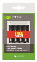 GP ReCyko+ Pro USB Battery Charger with 4x AA 2000mAh