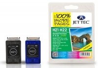 HP21/HP22 MULTIPACK Remanufactured Ink Cartridge by JetTec H21 H22