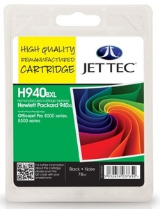 HP940XL C4906AE Black Remanufactured Ink Cartridge by JetTec H940BXL
