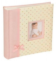 Kenro Baby Ribbon Photo Album 200 6x4" / 10x15cm Pink