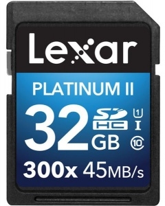 Lexar Platinum II SDHC Class 10 (300x) Memory Card 32GB